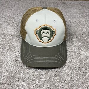 Howler Bros Adjustable Trucker Hat Monkey Logo Snapback Cap Tan‎ Green Orange